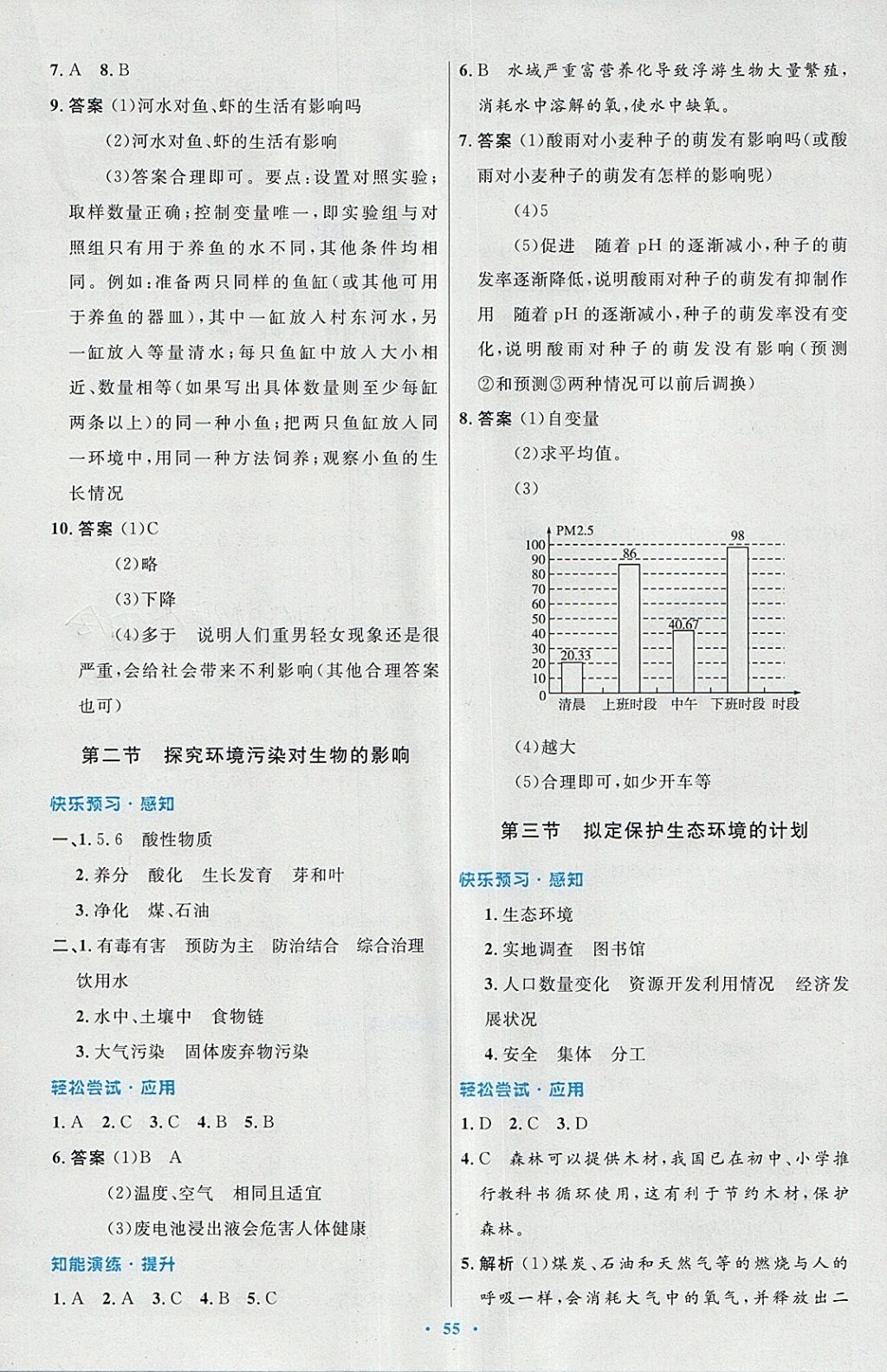 2018年初中同步测控优化设计七年级生物学下册人教版 第23页