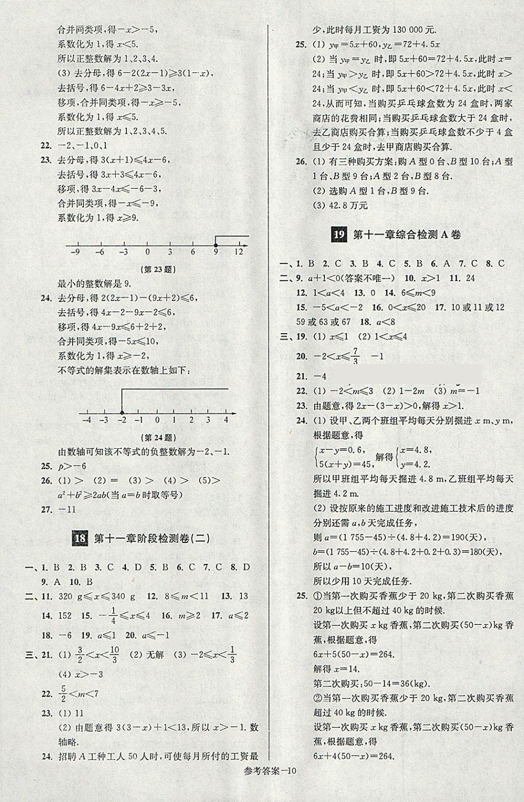 2018年搶先起跑大試卷七年級數(shù)學(xué)下冊江蘇版 第10頁