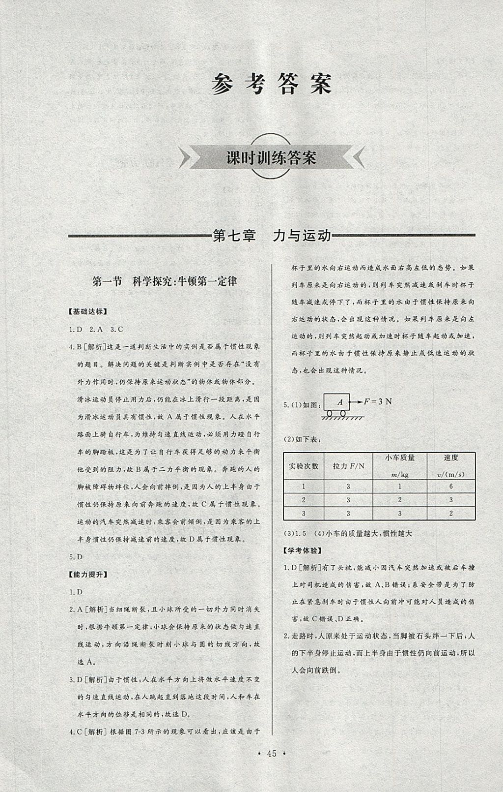 2018年新課程學(xué)習(xí)與檢測八年級(jí)物理下冊滬科版 第1頁