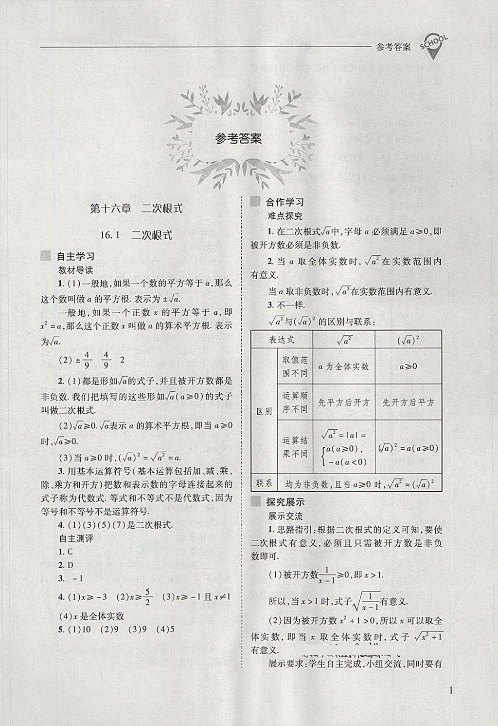 2018年新課程問題解決導(dǎo)學(xué)方案八年級數(shù)學(xué)下冊人教版 第1頁