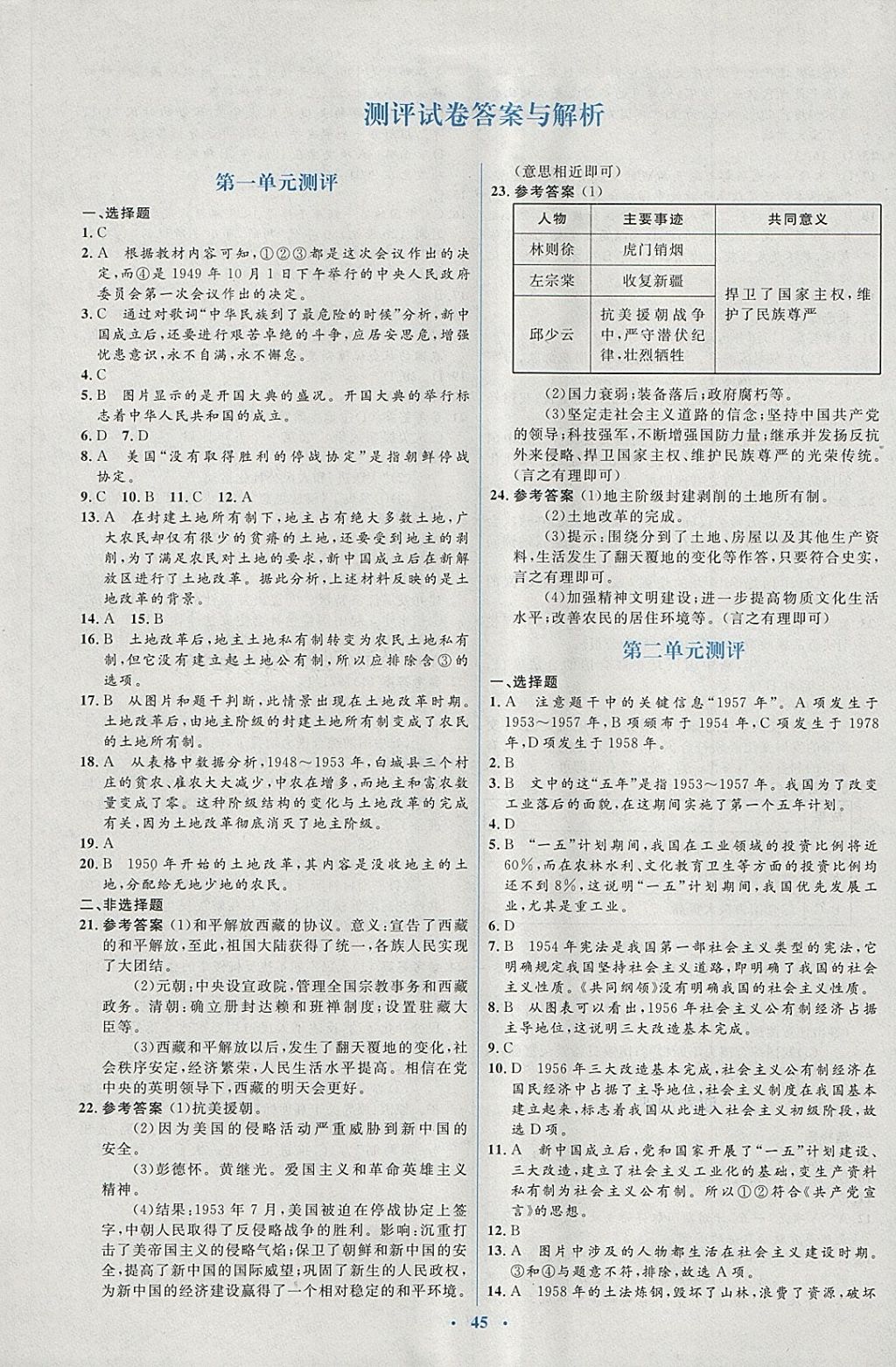 2018年人教金学典同步解析与测评学考练八年级中国历史下册人教版 第1页