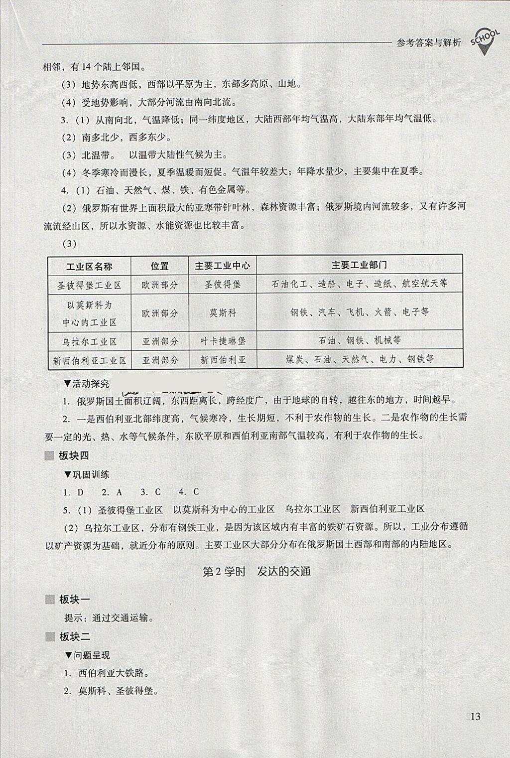 2018年新課程問(wèn)題解決導(dǎo)學(xué)方案七年級(jí)地理下冊(cè)人教版 第13頁(yè)