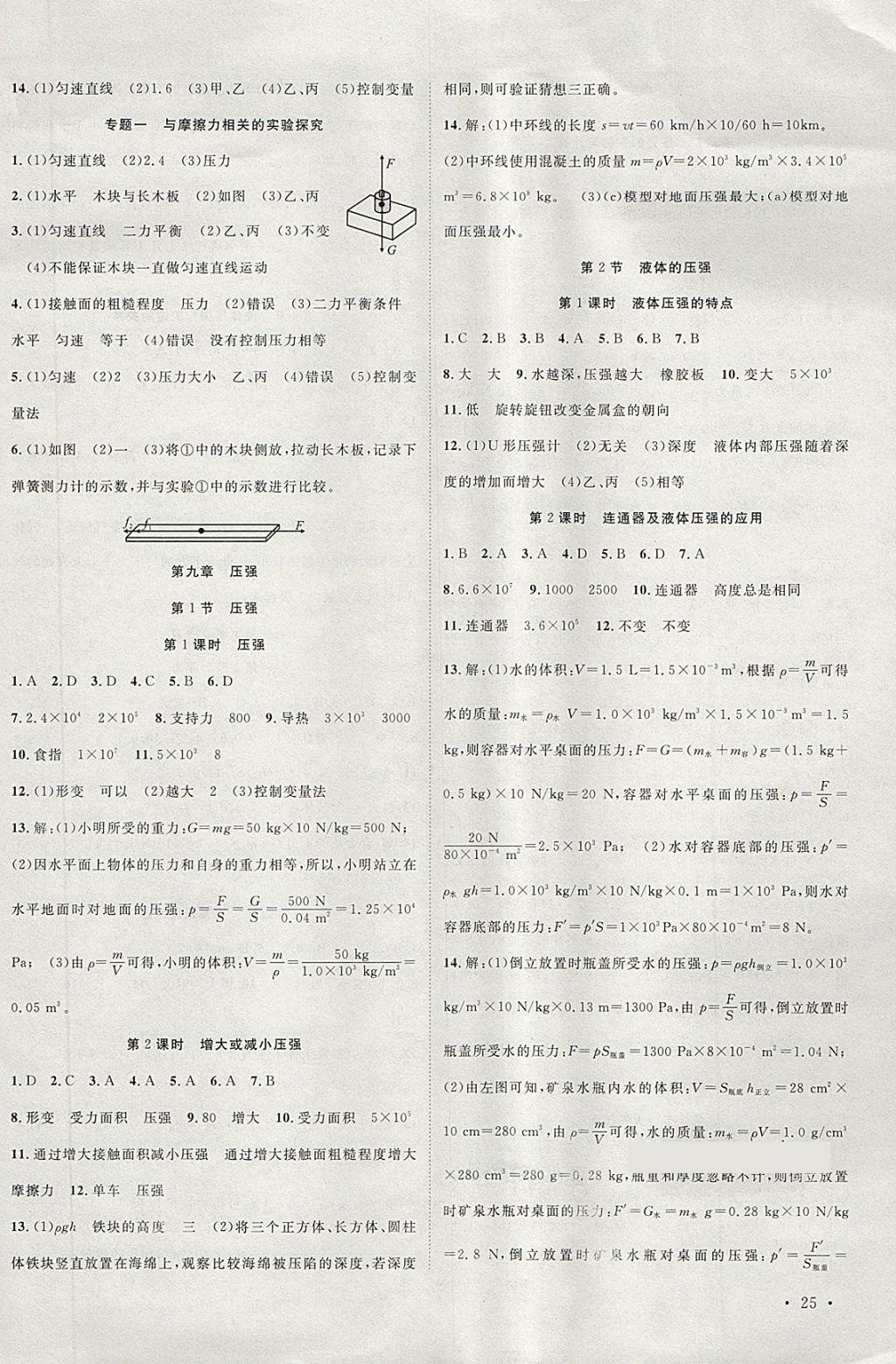 2018年創(chuàng)優(yōu)課時(shí)訓(xùn)練活頁(yè)1加1八年級(jí)物理下冊(cè)人教版 第2頁(yè)