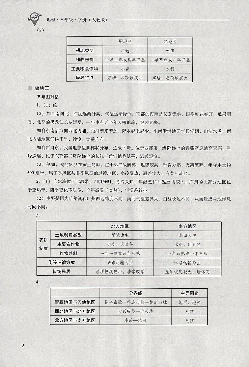 2018年新課程問題解決導學方案八年級地理下冊人教版 第2頁