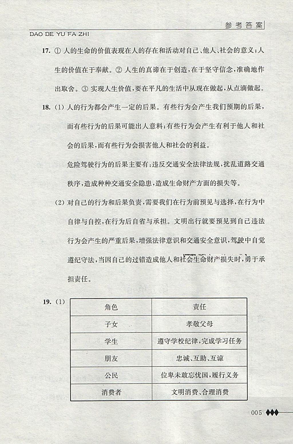 2018年道德與法治補(bǔ)充習(xí)題七年級(jí)下冊(cè)江蘇人民出版社 第5頁(yè)