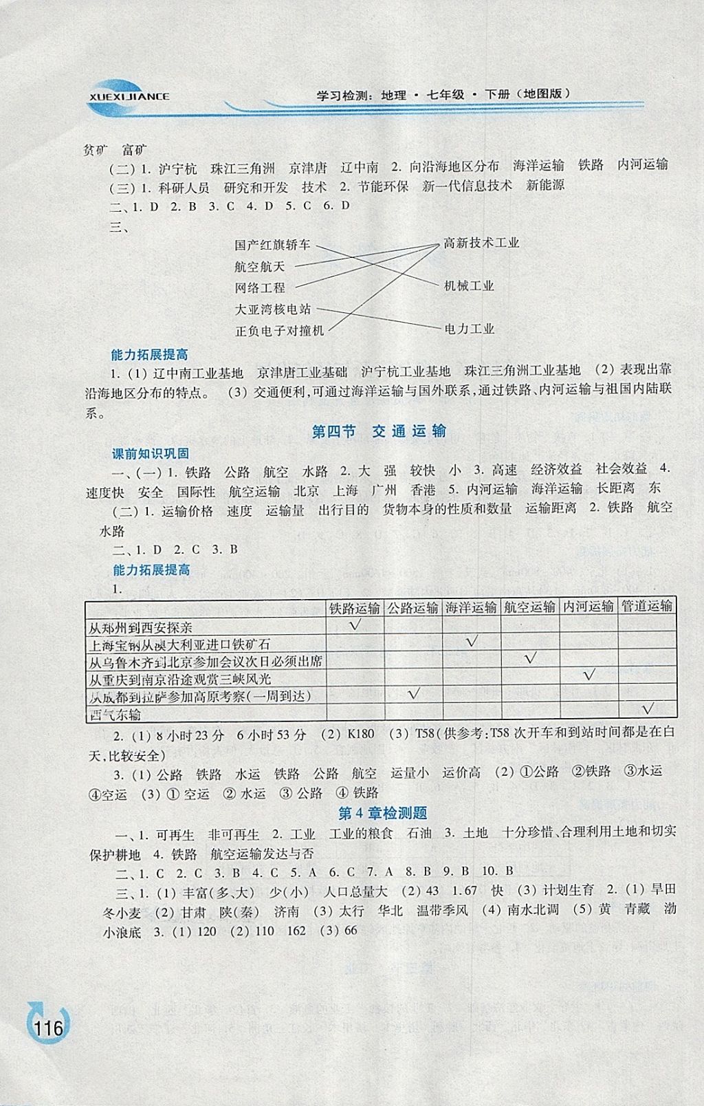 2018年學(xué)習(xí)檢測七年級地理下冊地圖版 第2頁