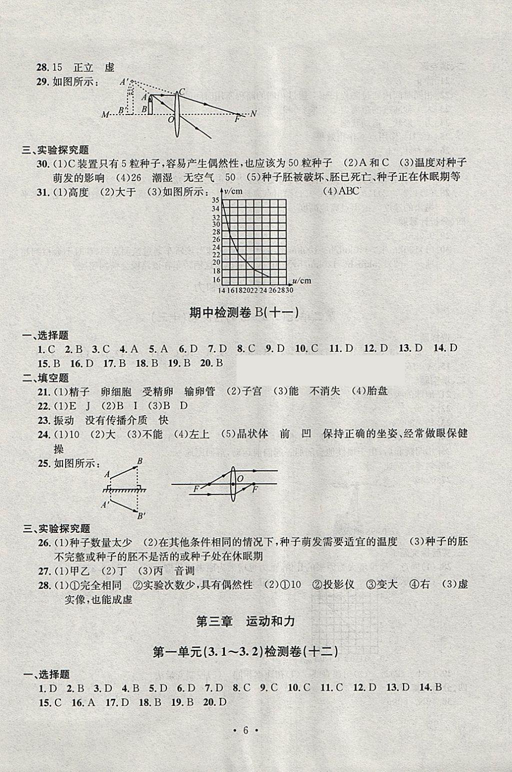 2018年习题E百检测卷七年级科学下册理科综合浙教版 第6页