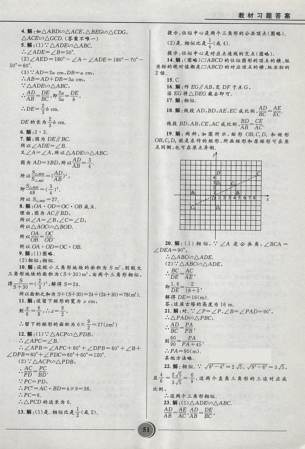 2018年奪冠百分百初中精講精練八年級數(shù)學下冊魯教版五四制 參考答案第51頁