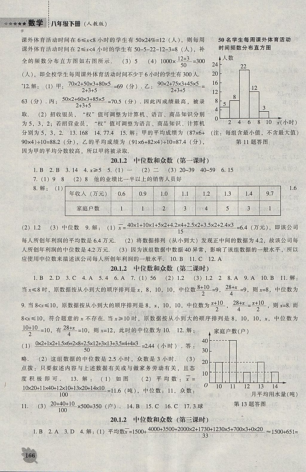 2018年新課程數(shù)學(xué)能力培養(yǎng)八年級下冊人教版 參考答案第20頁