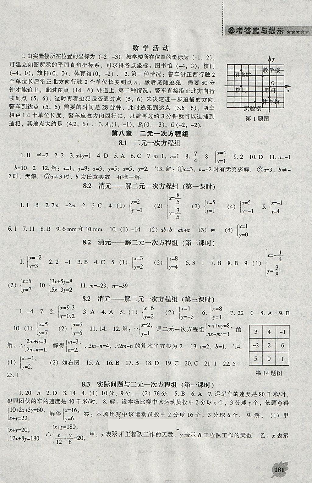 2018年新课程数学能力培养七年级下册人教版 参考答案第5页