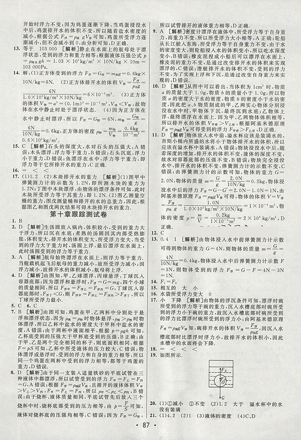 2018年期末考向標(biāo)海淀新編跟蹤突破測試卷八年級物理下冊教科版 參考答案第7頁