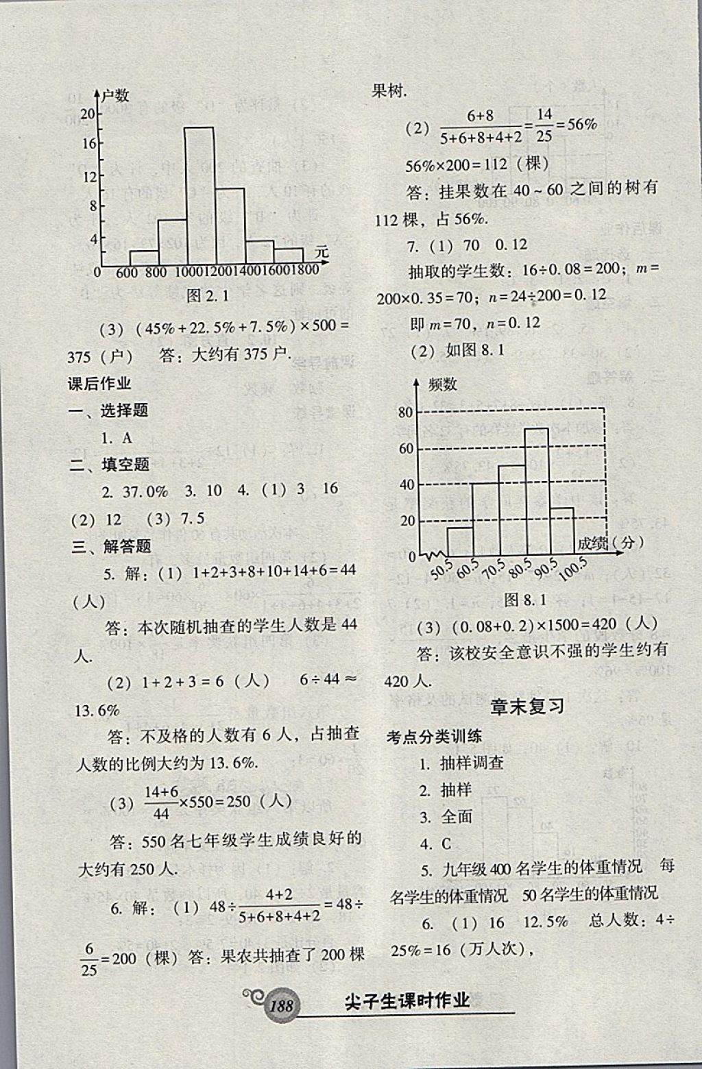 2018年尖子生新課堂課時(shí)作業(yè)七年級數(shù)學(xué)下冊人教版 參考答案第32頁