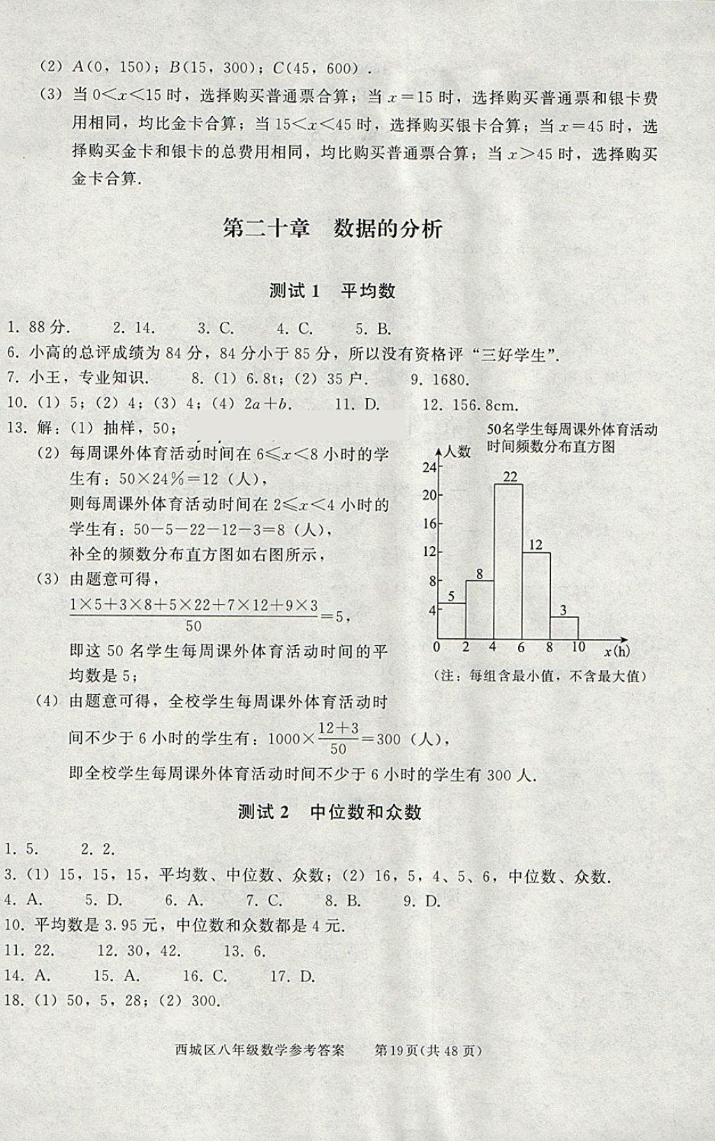 2018年學(xué)習(xí)探究診斷八年級數(shù)學(xué)下冊 參考答案第19頁