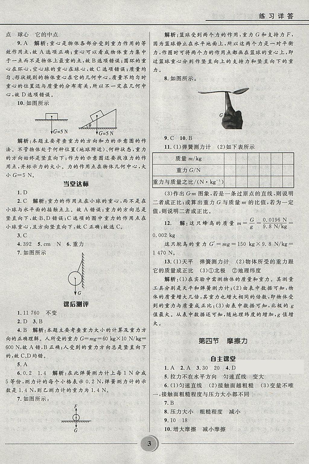 2018年奪冠百分百初中精講精練八年級(jí)物理下冊(cè)魯科版五四制 參考答案第3頁