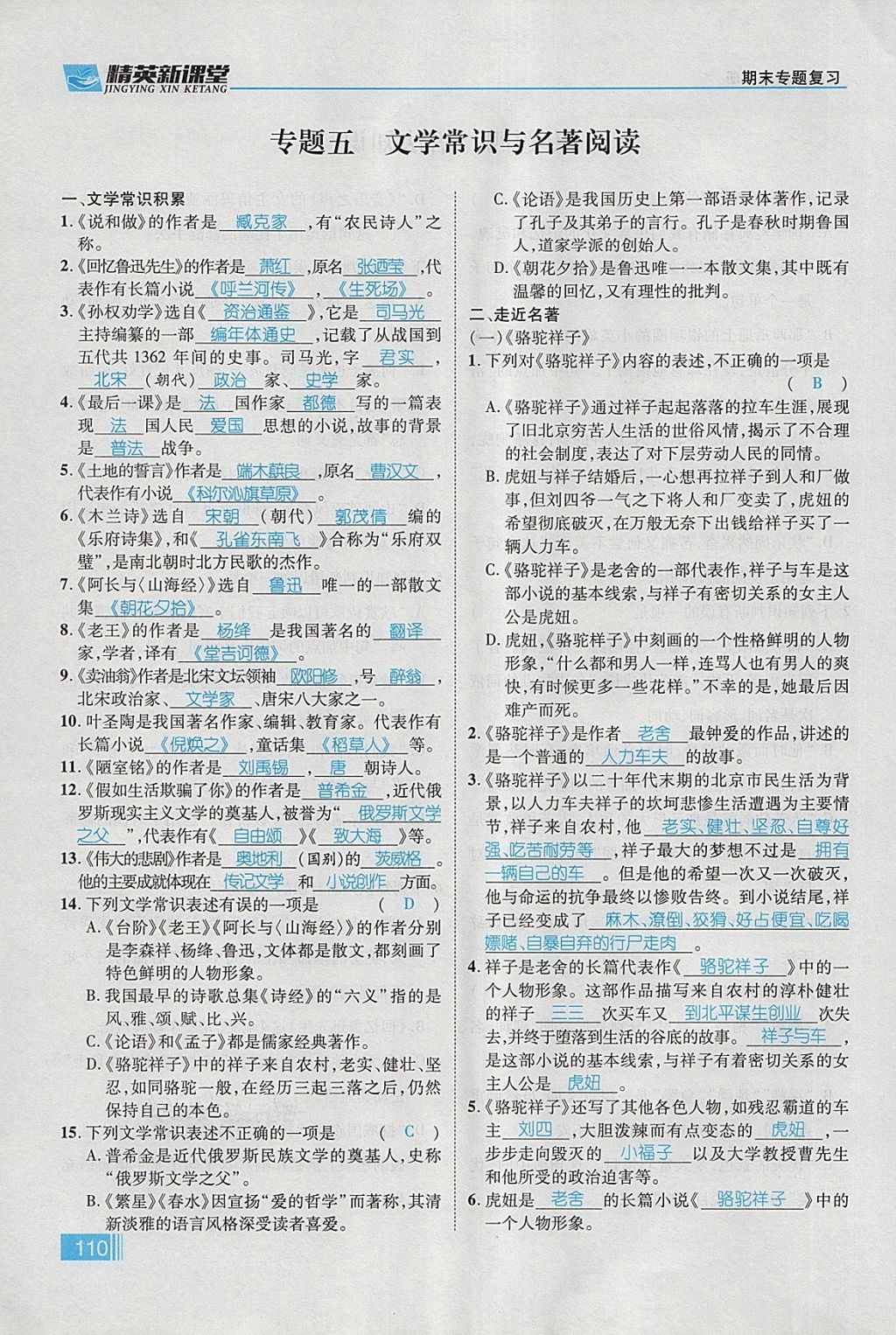 2018年精英新課堂七年級語文下冊人教版貴陽專版 期末專題復(fù)習(xí)第8頁