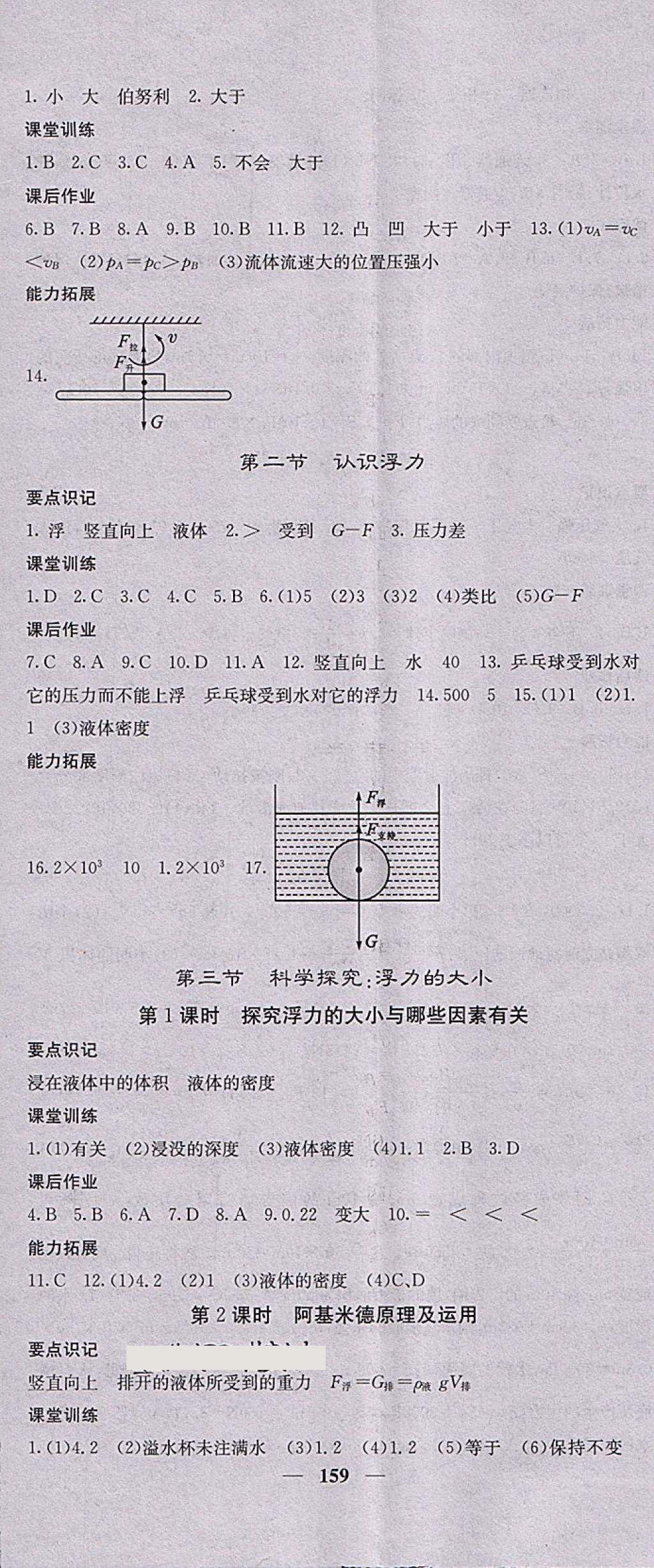 2018年课堂点睛八年级物理下册教科版 参考答案第11页