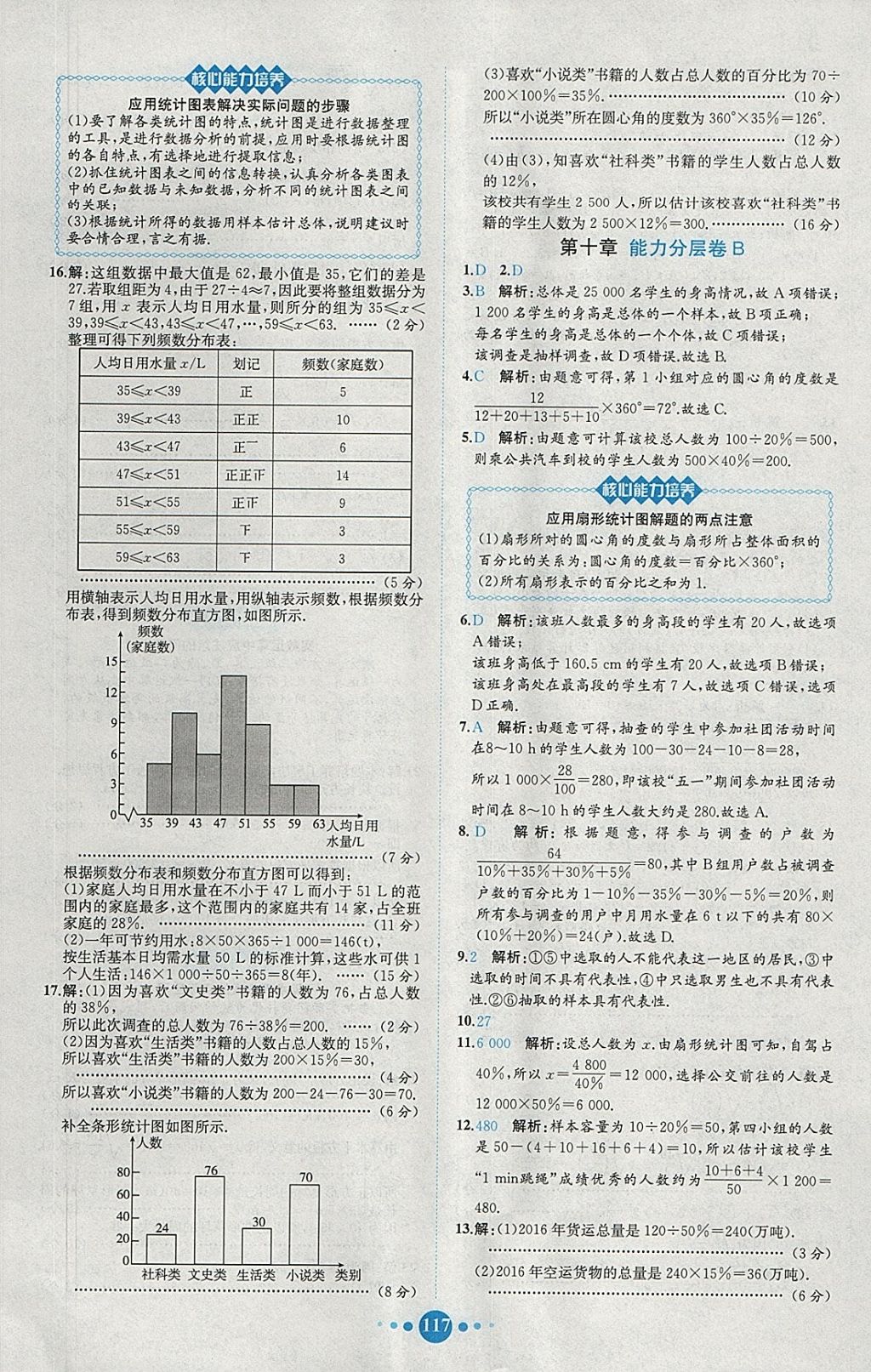 2018年課時練核心素養(yǎng)卷七年級數(shù)學下冊 參考答案第17頁