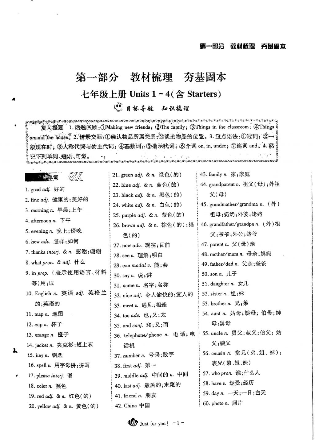 2018年蓉城优课堂给力A加九年级英语中考复习 第一部分第1页