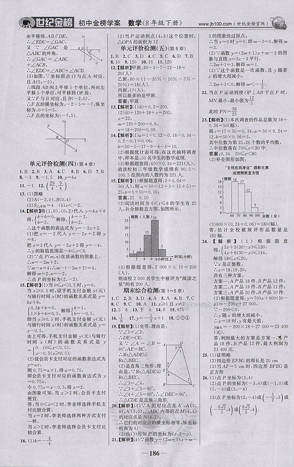 2018年世紀(jì)金榜金榜學(xué)案八年級(jí)數(shù)學(xué)下冊(cè)湘教版 參考答案第23頁(yè)