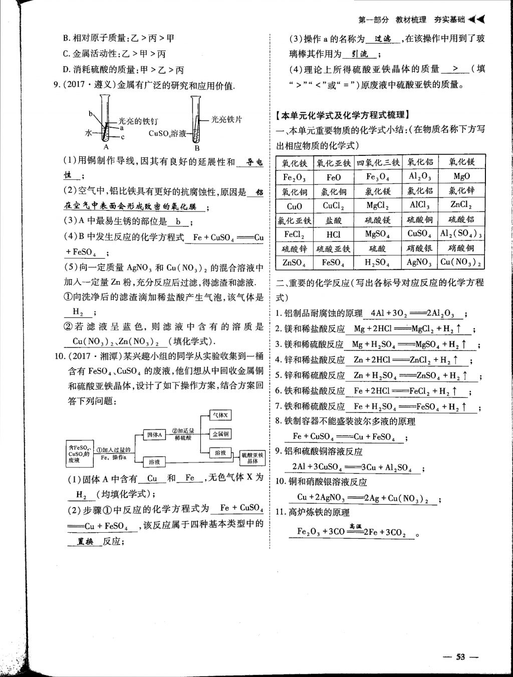 2018年蓉城優(yōu)課堂給力A加九年級化學(xué)中考復(fù)習(xí) 第9頁