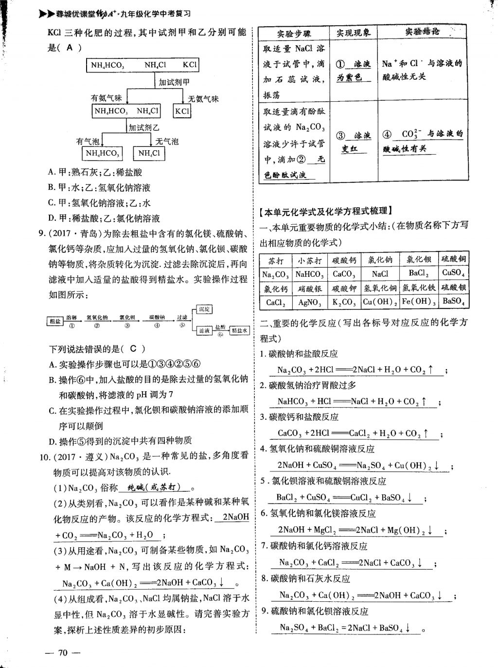 2018年蓉城優(yōu)課堂給力A加九年級化學中考復習 第26頁