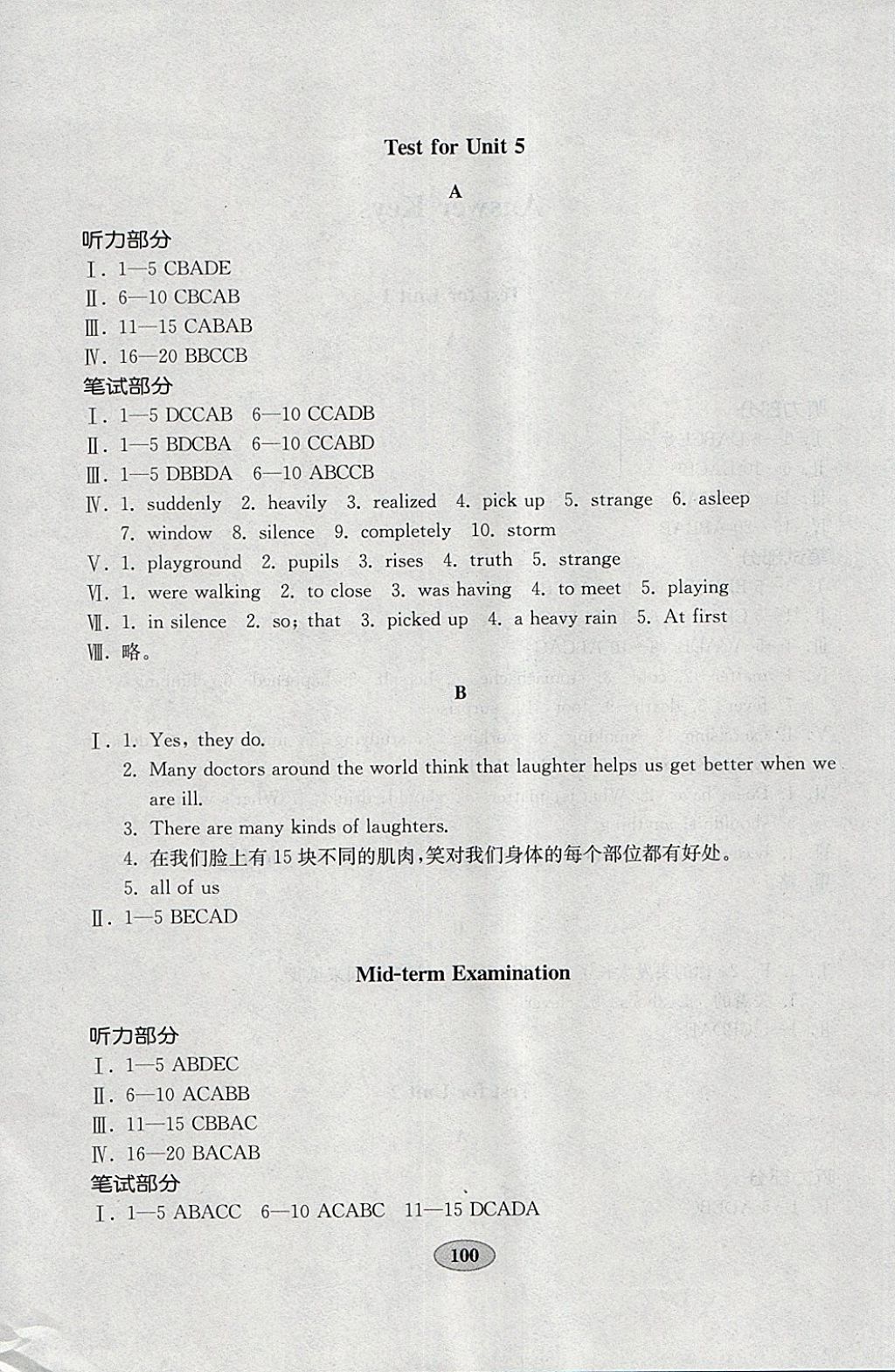 2018年金钥匙英语试卷八年级下册人教版 参考答案第4页