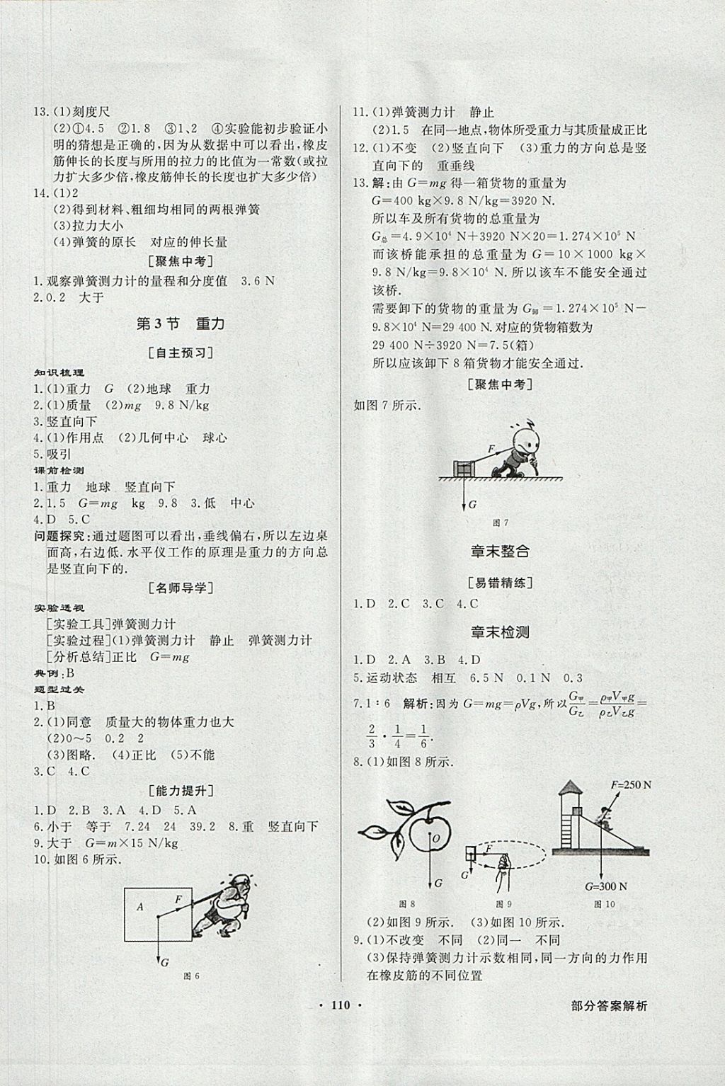 2018年同步導(dǎo)學(xué)與優(yōu)化訓(xùn)練八年級物理下冊人教版 參考答案第2頁