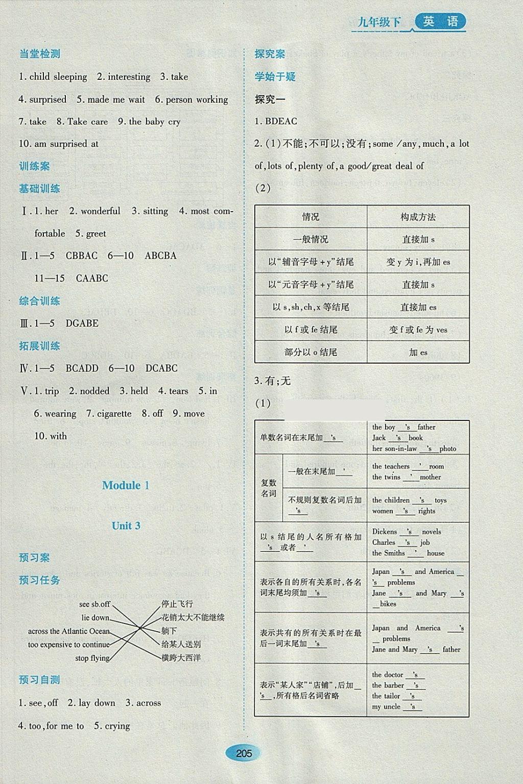 2018年資源與評價九年級英語下冊外研版 參考答案第3頁