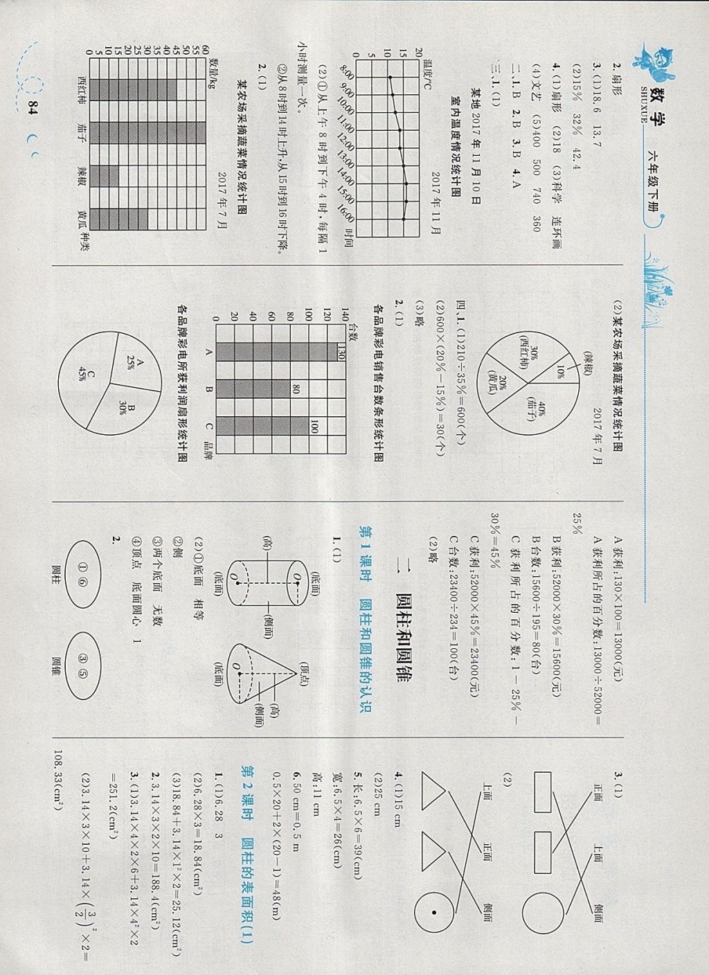 2018年小学同步学考优化设计小超人作业本六年级数学下册苏教版 参考答案第2页