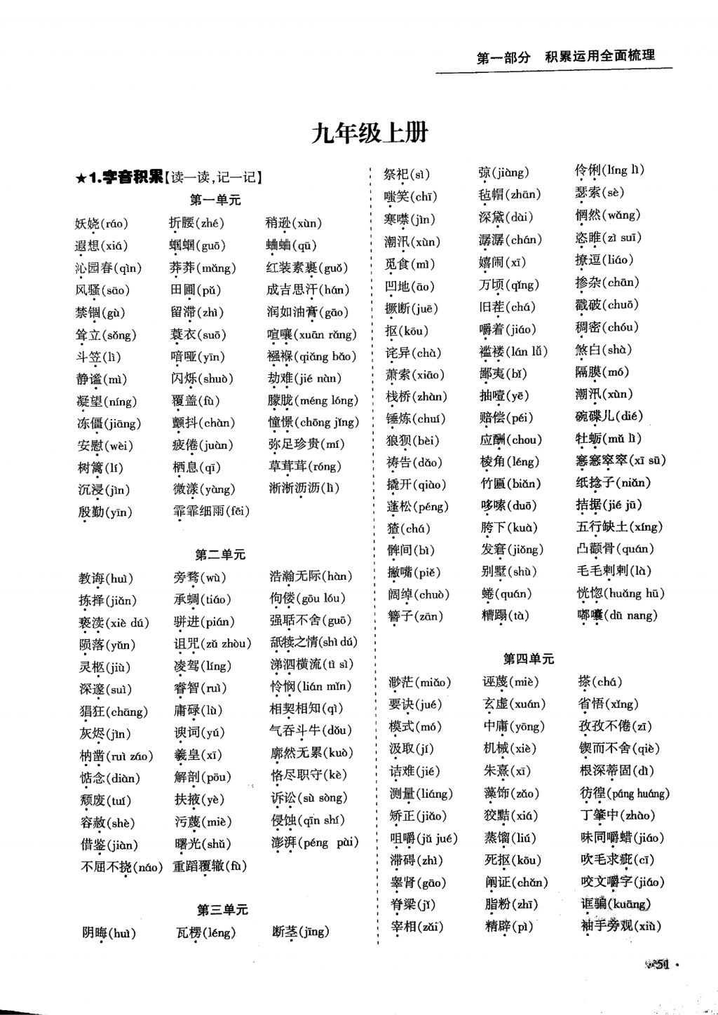 2018年蓉城優(yōu)課堂給力A加九年級(jí)語(yǔ)文中考復(fù)習(xí) 第一部分第51頁(yè)