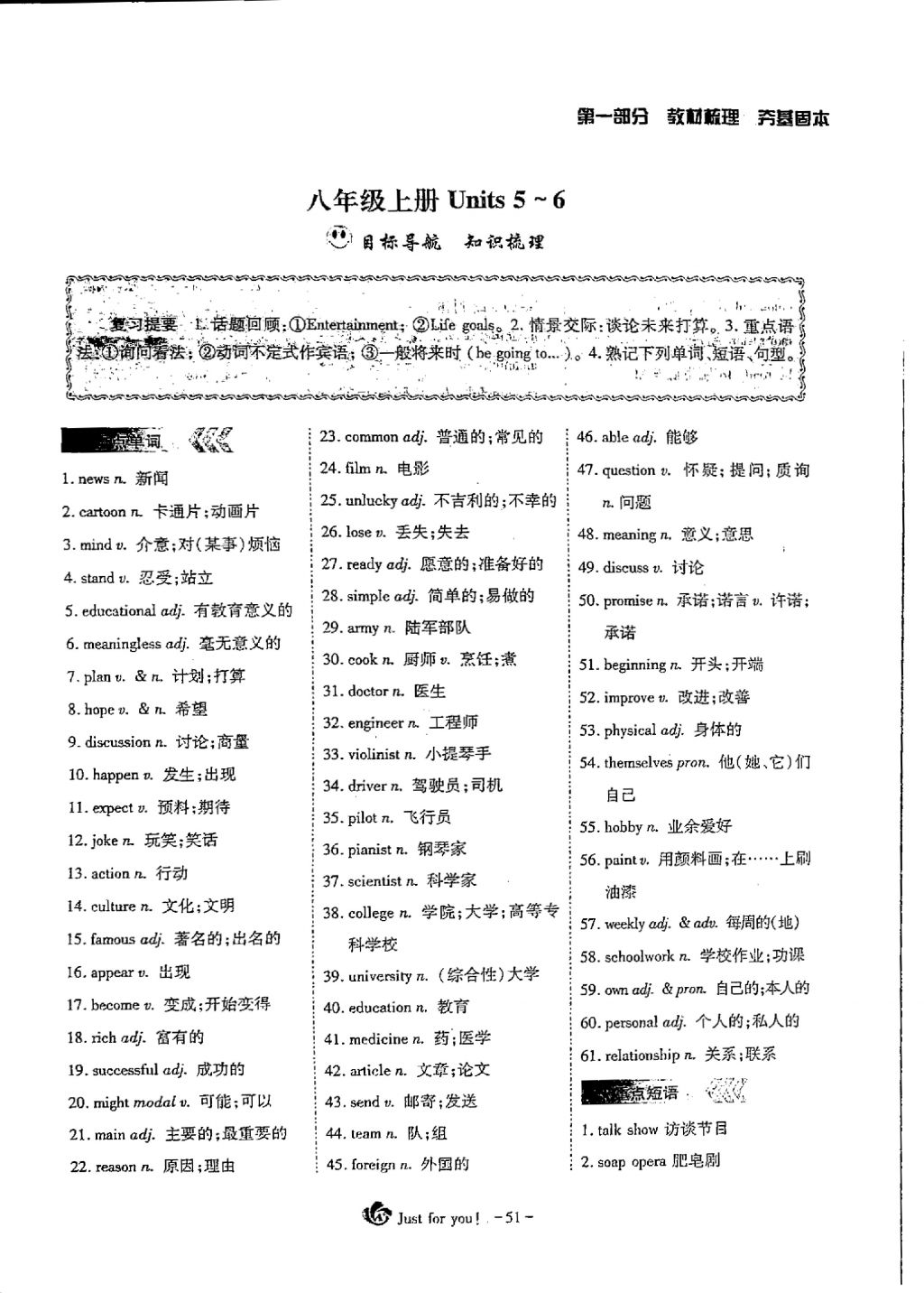 2018年蓉城優(yōu)課堂給力A加九年級英語中考復(fù)習(xí) 第一部分第51頁