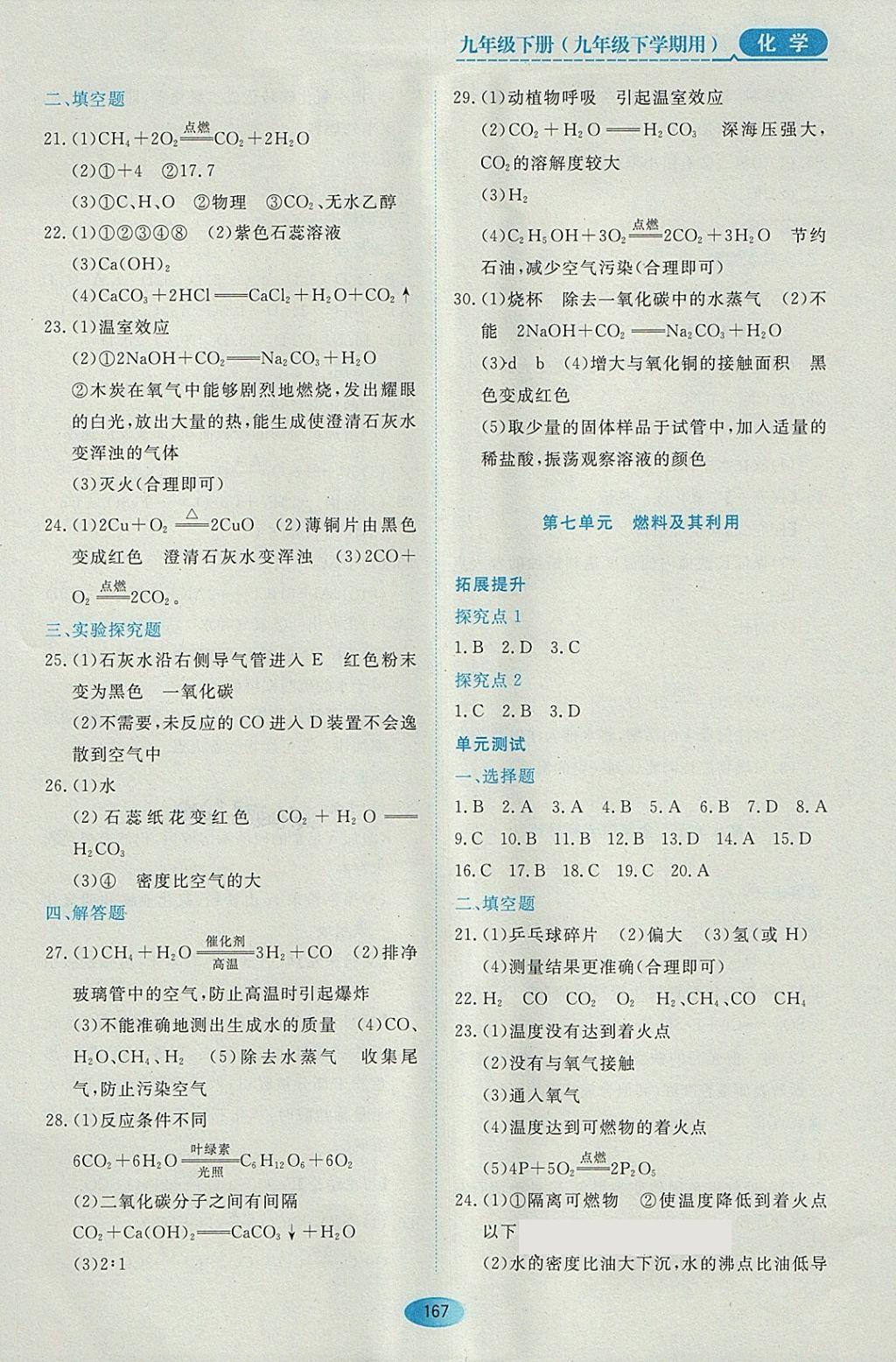 2018年資源與評價九年級化學(xué)下冊人教版 參考答案第5頁