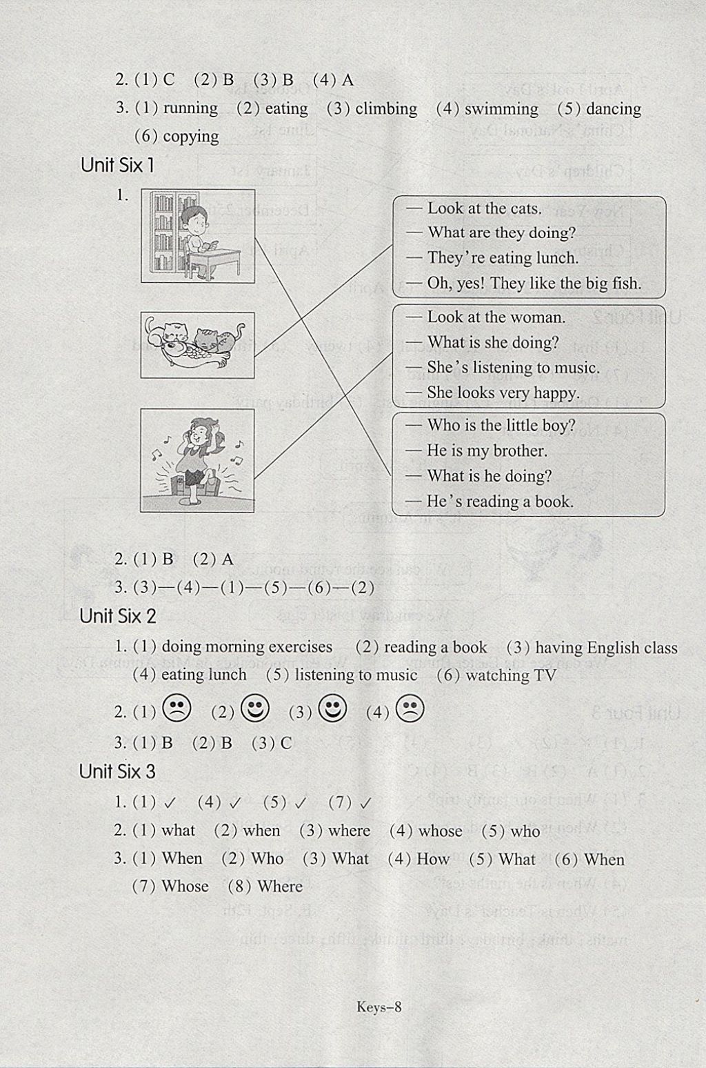 2018年每課一練小學(xué)英語五年級下冊人教版浙江少年兒童出版社 參考答案第8頁