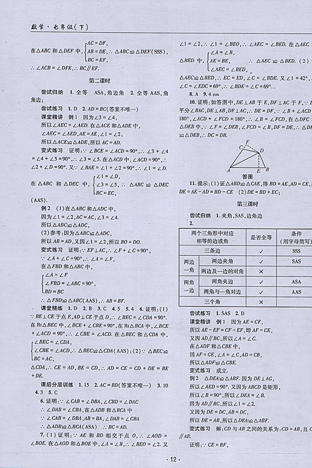 2018年理科愛(ài)好者七年級(jí)數(shù)學(xué)下冊(cè)第19期 參考答案第11頁(yè)