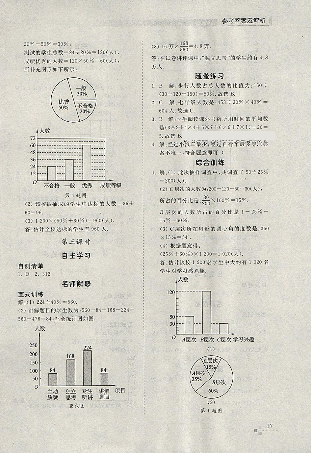 2018年综合能力训练六年级数学下册鲁教版五四制 参考答案第16页