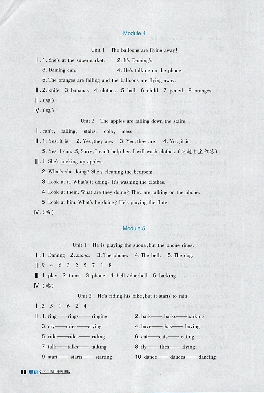 2018年小學生學習實踐園地六年級英語下冊外研版三起 參考答案第11頁