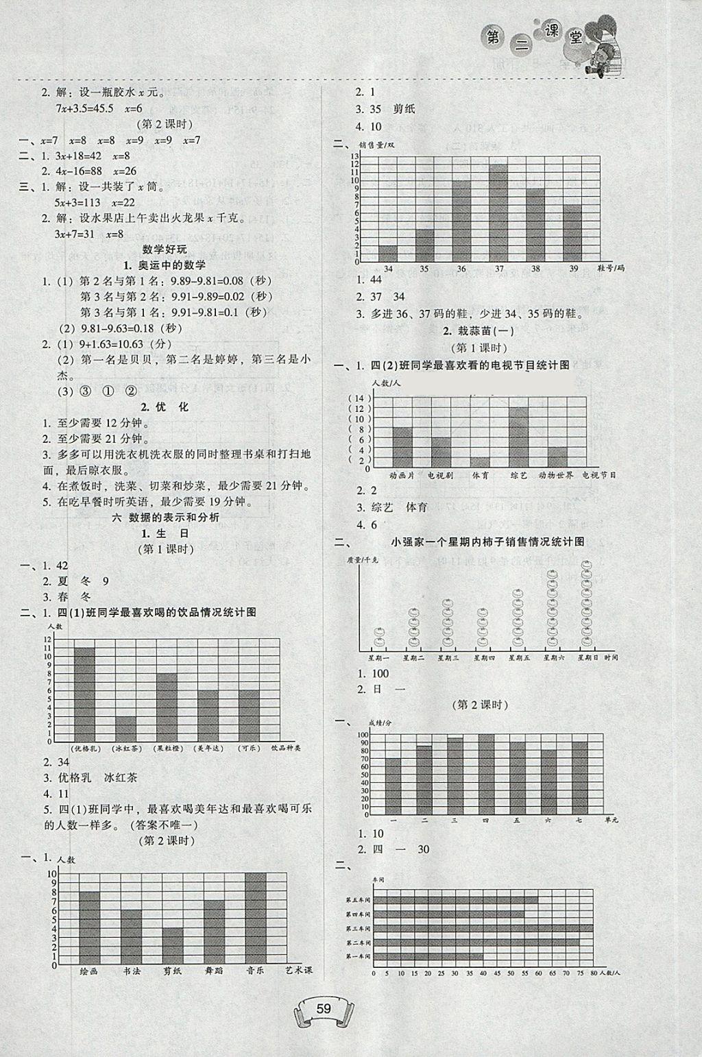 2018年第二課堂四年級數(shù)學下冊北師大版 參考答案第5頁