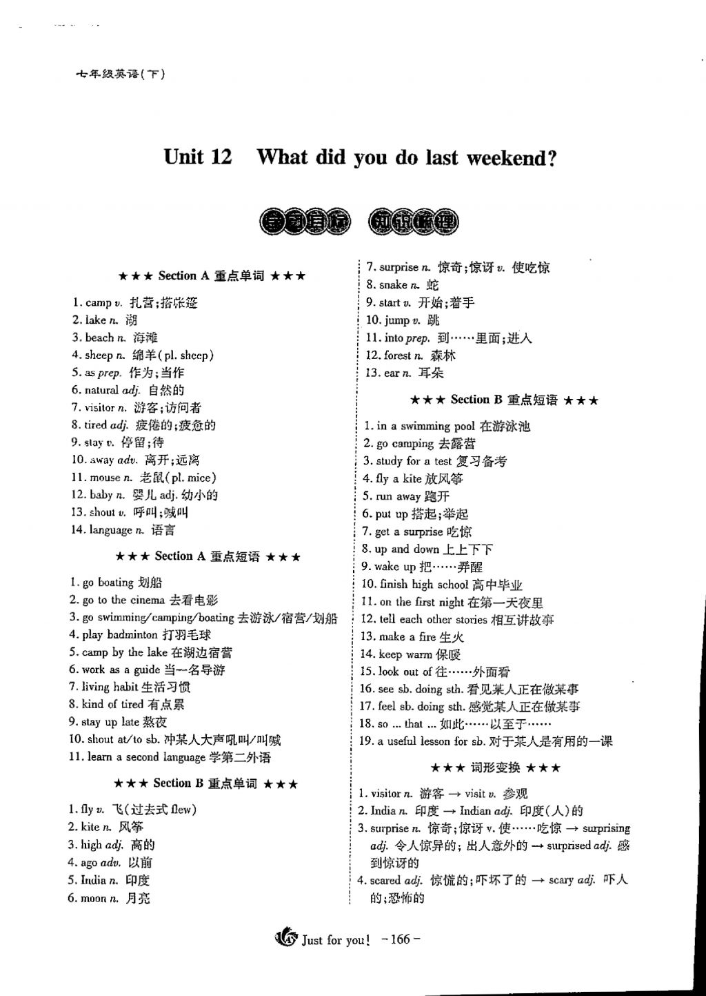 2018年蓉城優(yōu)課堂給力A加七年級(jí)英語(yǔ)下冊(cè) Unit 12 What did you do last weekend第1頁(yè)