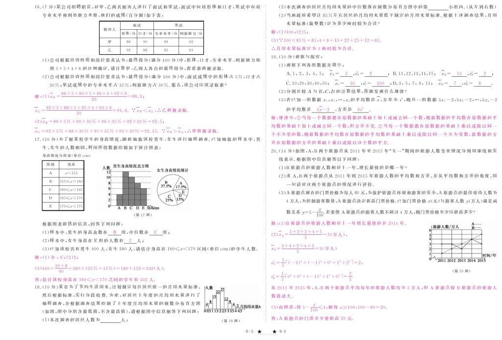 2018年領航新課標練習冊八年級數(shù)學下冊人教版 測試卷第12頁