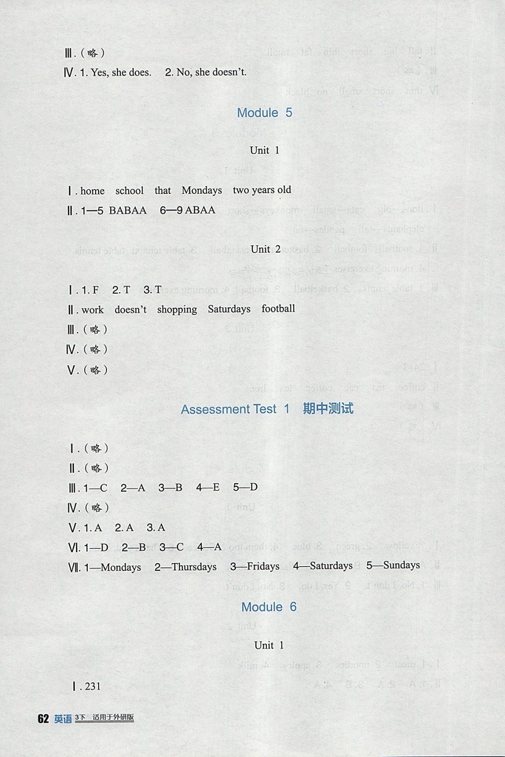 2018年小學(xué)生學(xué)習(xí)實踐園地三年級英語下冊外研版三起 參考答案第12頁