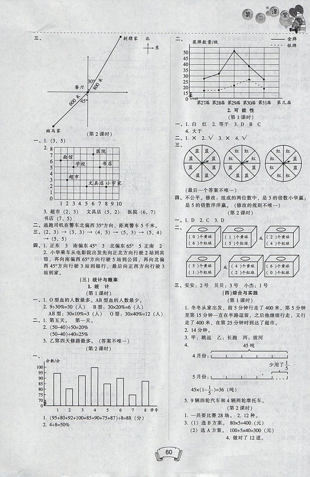 2018年第二課堂六年級(jí)數(shù)學(xué)下冊(cè)北師大版 參考答案第6頁(yè)