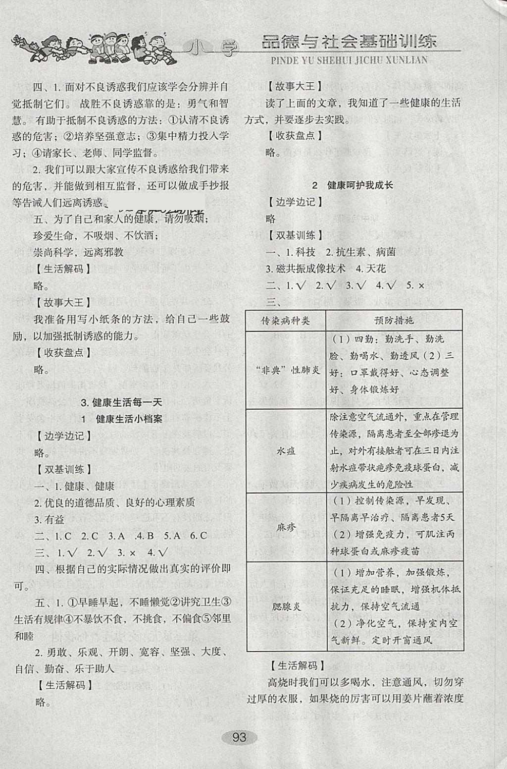 2018年小學(xué)基礎(chǔ)訓(xùn)練四年級品德與社會下冊魯人版山東教育出版社 參考答案第6頁