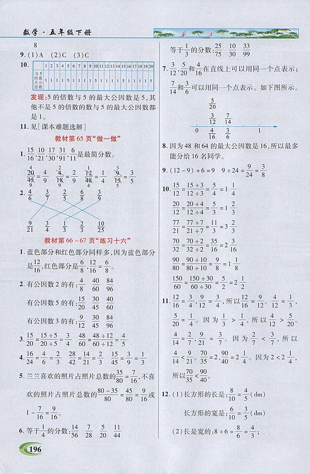 2018年引探练创英才教程五年级数学下册人教版 参考答案第21页