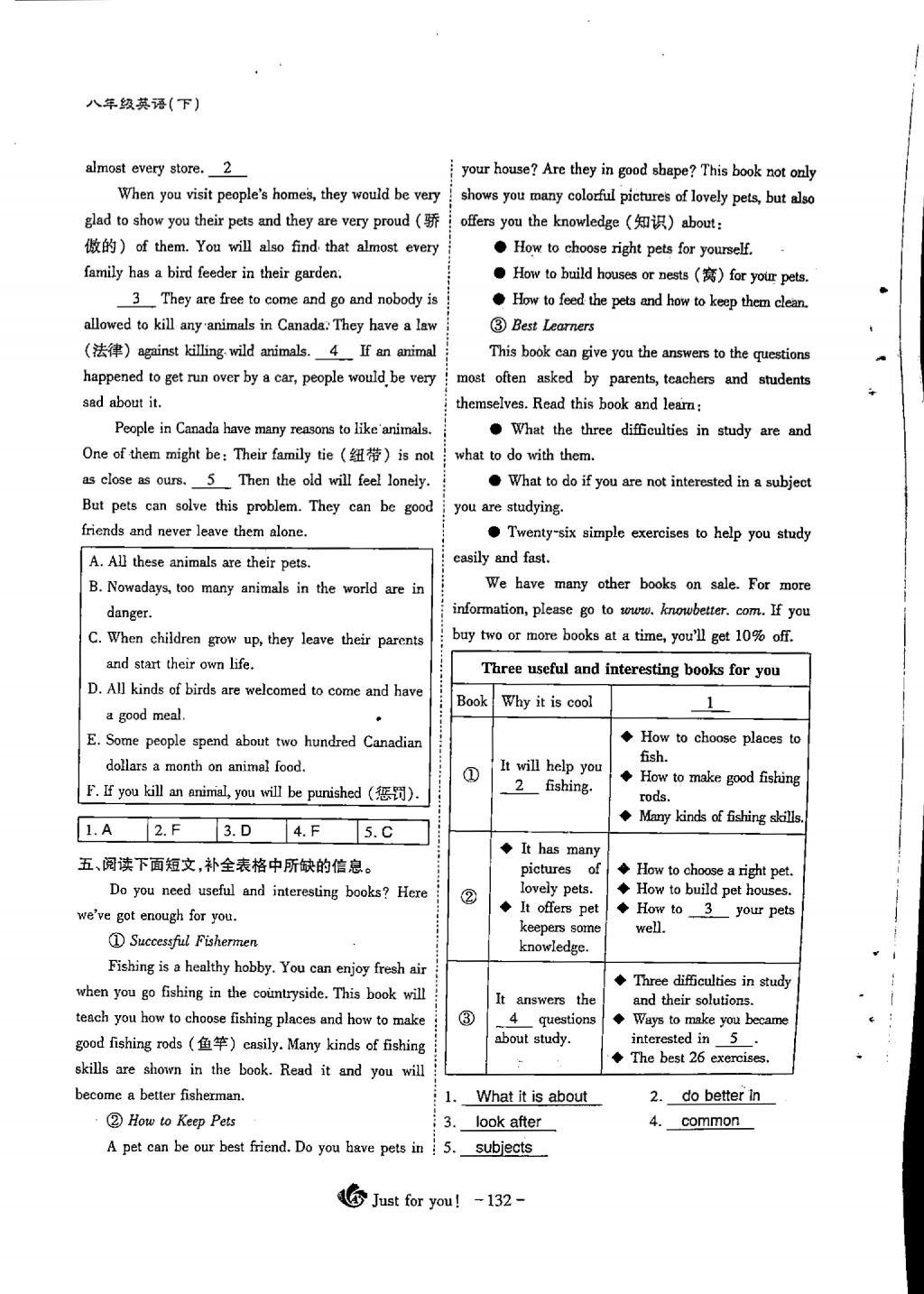 2018年蓉城優(yōu)課堂給力A加八年級(jí)英語(yǔ)下冊(cè) Unit 8 Have you read Treasure Island yet第13頁(yè)