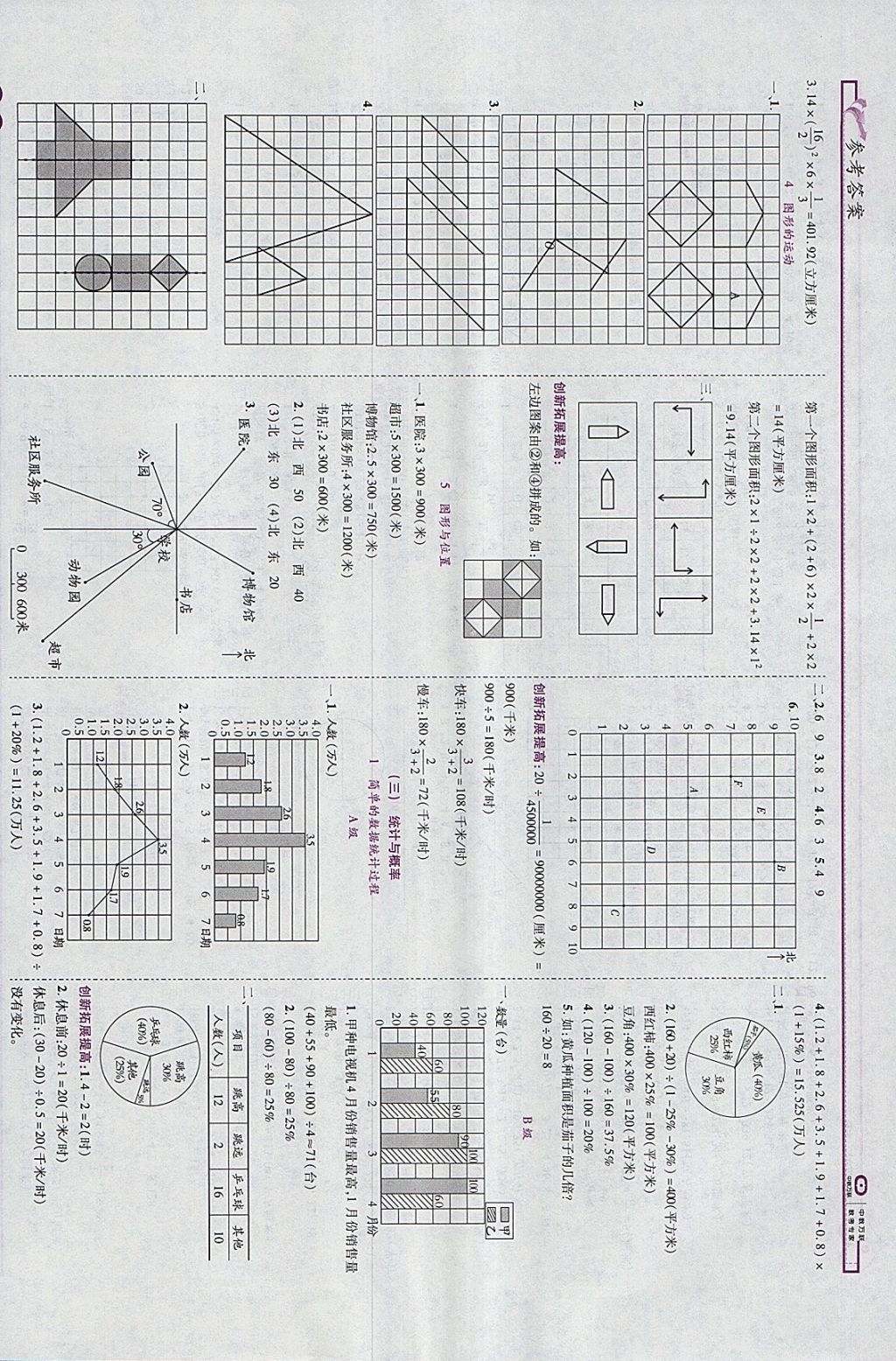 2018年全優(yōu)備考六年級(jí)數(shù)學(xué)下冊(cè)冀教版 參考答案第6頁(yè)