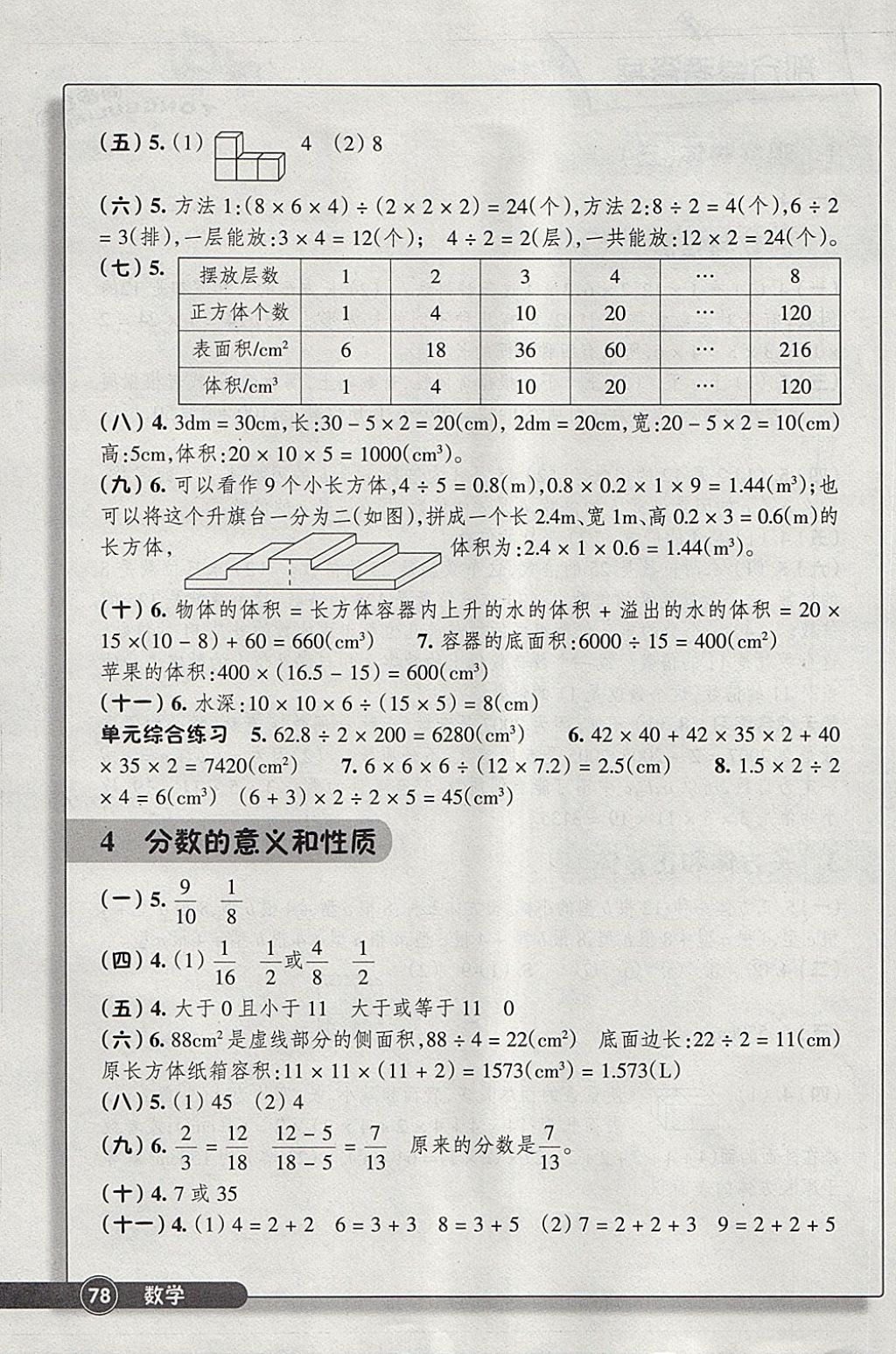 2018年同步练习五年级数学下册人教版浙江教育出版社 参考答案第2页