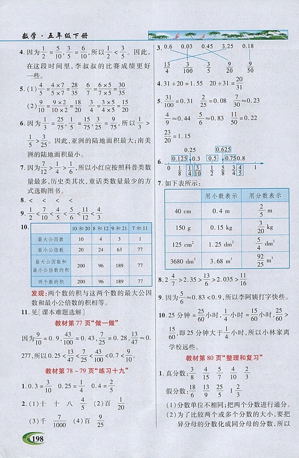 2018年引探练创英才教程五年级数学下册人教版 参考答案第23页