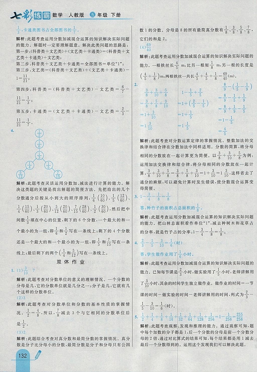 2018年七彩練霸五年級數(shù)學(xué)下冊人教版 參考答案第44頁