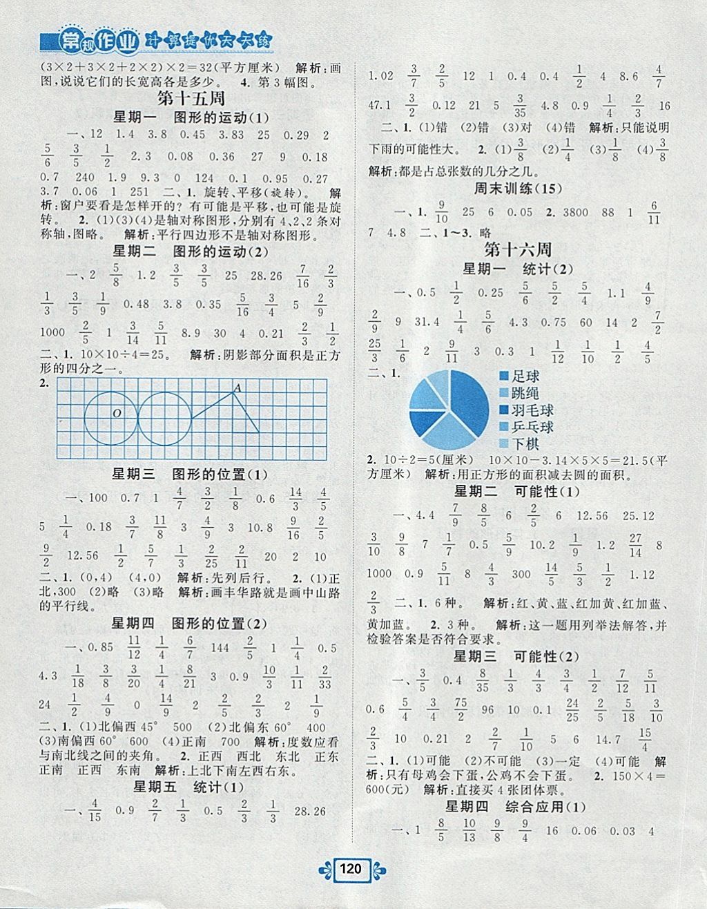 2018年壹學教育常規(guī)作業(yè)天天練六年級數(shù)學下冊蘇教版 參考答案第12頁