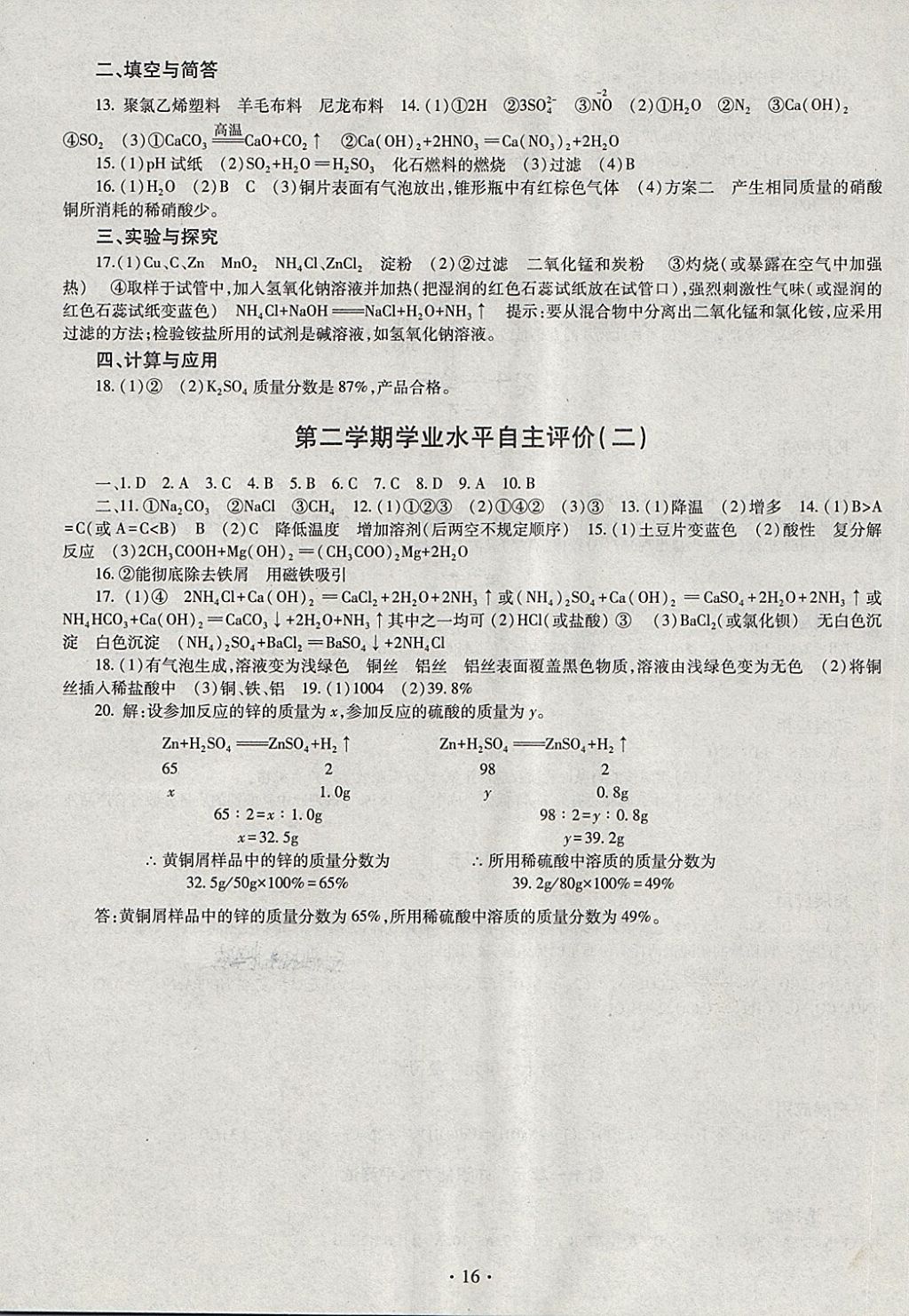 2017年同步學(xué)習(xí)九年級(jí)化學(xué)全一冊(cè) 第16頁